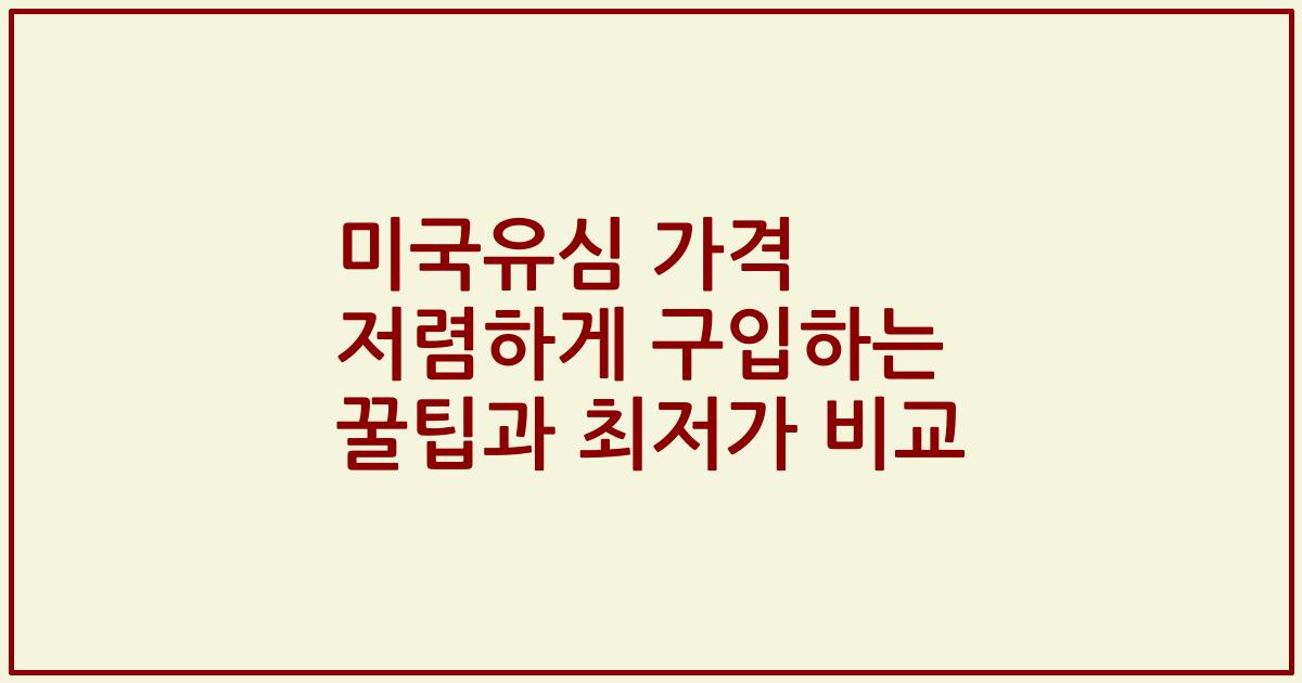 미국유심 가격 저렴하게 구입하는 꿀팁과 최저가 비교